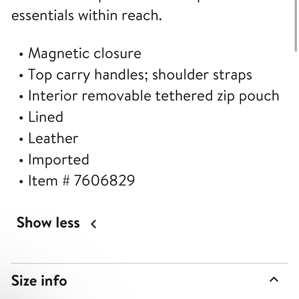 Elegant Black Tote Bag - Picture 9 of 16